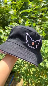 Anime Kuromi Kitty OOTD Adult Outdoor Reversible Bucket Hat Summer Hat