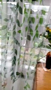 Red Butterfly Print Curtains Sale for Room Decor Yellow Flower Curtains Window Door Room Mesh Yarn Kurtina 100cmX200cm 1PCS COD