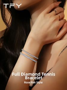 TFY | Sparkling Diamond Tennis Bracelet Female Light Luxury Niche