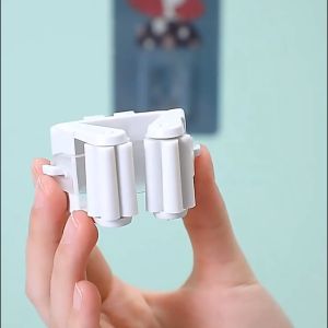 ที่จัดเก็บไม้กวาด ไม้ถูพื้น ที่หนีบไม้กวาด ที่หนีบแปรงขัดส้วม ที่จัดเก็บไม้ถู กาว ทนทาน ใช้งานง่าย(2pcs)