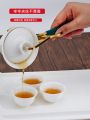 Stainless Steel Tea Clip for Gongfu Tea Steeping Hand Protection Triangular Tea Strainer Tea Brewing Tool Not Hot to Touch. 