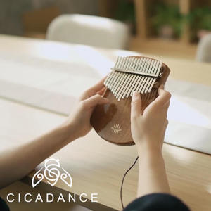 Hluru 17 Key Kalimba Solid Maple/Sapele Thumb Piano Flat Board Acoustic Finger Piano Musical Instrument Gift with Full Accessories