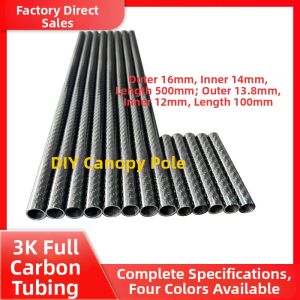 Strong Lightweight Carbon Fiber Pole 16mm