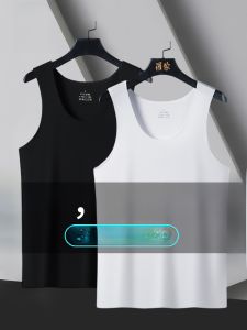 ROMON | Lomond Mens Ice Silk Modal Vest Sleeveless T-Shirt Sports Crossbar Summer Fashion Urban Style Round Neck Thin Sweat Vest