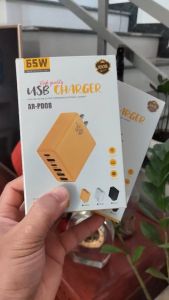 Bộ Sạc Nhanh 65W đa năng GaN PD 3.0+ QC 3.0 với dây sạc 4 in 1 - Màu Xám dương