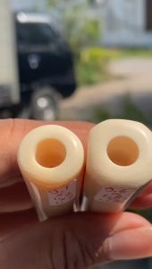 once pipa gading asli gg lokal 9cm segilapan dan bulat merah ori