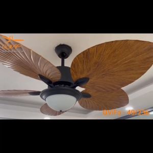 Đèn quạt trang trí - Đèn quạt tân cổ điển - Đèn quạt cánh nhựa Qvifa-49/236 lắp phòng tiếp khách văn phòng công ty đại sảnh