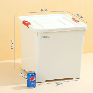 Thickened Plastic Storage Box with Wheels Large Size Clothes Toy Organizer Box Home Storage Solutions Moving Storage Box