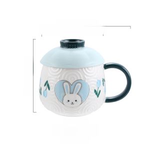 Sáng Tạo Gốm Sứ Dung Tích Lớn Hoạt Hình Cup雅诚德 Văn Phòng Cà Phê Có Nắp Đậy Nhà Ăn Sáng Cốc Dụng Cụ Ăn Cốc Nước