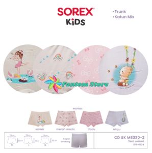 SOREX KIDS GIRL SK MB 330 - CD CELANA DALAM BOXER ANAK PEREMPUAN