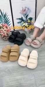Lateny Sandal Wanita Twist Sandal Wanita Fuji Wedges Wanita Korea