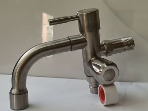 SUS304 Stainless Steel Two Way Wall Water Faucet: A Multi-purpose Double Washing Machine & Pool Faucet