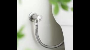 Sus304 Stainless Steel 2 Way Angle Valve 180 Degree Toilet Angle Valve Faucet For Toilet Bidet Faucet 1/2"X1/2"
