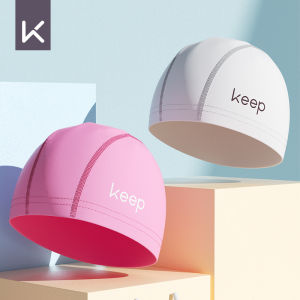 Keep Swimming Cap Womens Solid Color Fabric Comfortable Fit Adult and Children Swimming Cap Large Long Hair Ear Protectors Cloth Cap Men