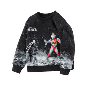 Balabala chàng trai Áo mùa xuân T-shirt tay áo dài xu hướng hàng đầu 2025