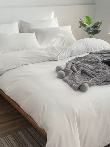 🇲🇾 Ready Stock (Same Day Delivery) COTTON IVORY WHITE 1200TC 35CM Pure Cotton Bedsheets Set JAPANESE Series