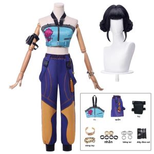 KPop Zoey Trang Phục Hóa Trang Tóc Giả Bộ Dành Cho Nữ Cô Gái Halloween Carnival Comic-Con Đảng Nhập Vai Bao Gồm Áo Và Quần