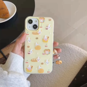 Full Screen Cute Cat Pattern 2-in-1 Jelly Hard Case for iPhone 11 12 13 14 15 16 17 Pro Max Plus Air Casing Anti-Fingerprint Frosted Cover for iPhone 13 Case