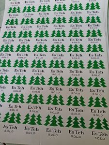 Sticker TransparanES TEH SOLO Uk5x5cm bulat STIKER ISI 100PCS STIKER