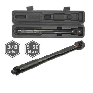 5-60N.m Torque Wrench 3/8  Square Drive Preset Bicycle Torques Key Two-way Ratchet Car Bike Automotive Hand Tools