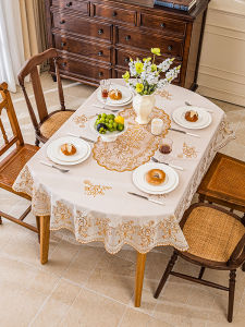 Waterproof Oil-proof Easy Clean Heat Insulating Oval Tablecloth