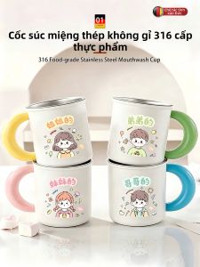 TAOKOU | Cốc Súc Miệng Chống Nấm Bằng Thép Không Gỉ Đạt Tiêu Chuẩn Thực Phẩm