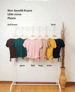 Elizabethgrosir1 Crop Top Serut Samping Grosir 27 spandek rayon stretch adem comfy to wear serut hidup EN1146