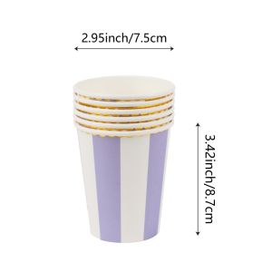 Disposable Party Paper Plates Cups Birthday Decoration Supplies Colorful Dishes Baby Shower Wedding Camping Picnic Supplies