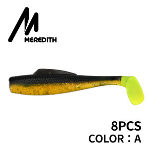 Meredith | MEREDITH Fishing Lures 8cm / 5.9g / 8pcs UV Glow Paddle Tail Swimbait Soft Bait For Pike Barsch Zander Fish