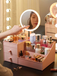 YINGYOUMEI | Mirror Drawer Style Large Capacity Makeup Organizer