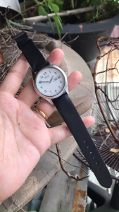 đồng hồ nam si Nhật SEIKO dây da 2 lịch size 37/39mm luôn núm 2 lịch số học trò mặt trắng