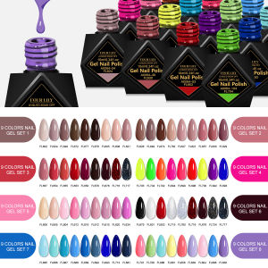 9pcs Nail Gel Polish Set HEMA/TPO FREE Glitter Nail Gel Sequin Vernis Semi Permanent For Manicure Varnish UV LED Nail Art Gel