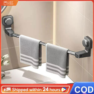 BEASTLAND Adjustable Wall-Mounted Suction Towel Rack – Extendable No-Drill Durable Stainless Steel