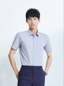 Summer Business Fashion Solid Color Short Sleeve Dress Shirt