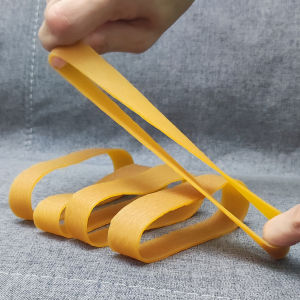 20Pcs Yellow High Elastic 4.7 Inch Rubber Bands Stretchable Latex Rings Stationery Package Office Rubber Rings Home Durable Band