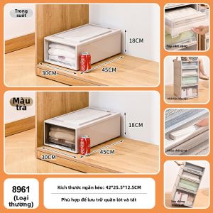 CORJANE | Hộp Lưu Trữ Quần Áo Nhựa Dạng Ngăn Kéo Trong Suốt