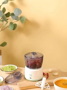 เครื่องบดสับผักผลไม้/อาหารเสริมเด็ก มอเตอร์พิเศษ 200W พร้อมแก้วกันลื่น ดีไซน์หรู