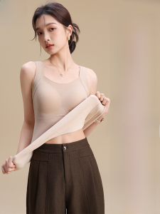 MiiOW | เสื้อกั๊กผ้าขนสัตว์แบบสวมใส่สบายสำหรับผู้หญิงในฤดูใบไม้ร่วงและฤดูหนาว เสื้อชั้นในแบบสวมใส่ได้ด้วยตัวเอง แขนกุด หน้าร้อน 2025