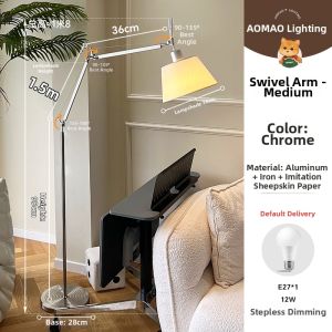 AOMAO | Swing Arm Adjustable Floor Lamp