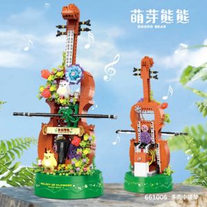 โมเดลเครื่องประดับบล็อคไวโอลินประกอบกล่องดนตรีของขวัญของเล่นเด็ก - สำหรับการสร้างสรรค์และฝึกสอนโมเดล