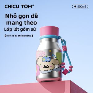 CHICU TOM | Compact Portable Straw Insulated Mug for Ladies Stylish