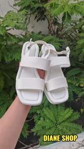 Womens Open-Toe Breathable Sandals with Rubber Non-Slip Korean Style 5CM Trendy Waterproof Features Comfortable and Fashionable Design 073523