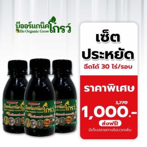 บีออร์แกนิค 100 ซีซี 3 ขวด ฮอร์โมนพืช ใบเขียว ป้องกันโรคและแมลง [ของแท้ ส่งฟรี]