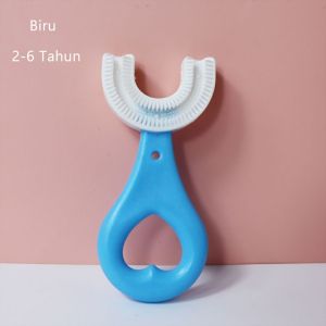 Sikat Gigi anak bentuk U Bahan silikon 2-6 Tahun