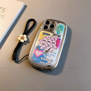 Ốp Lưng Silicon Dễ Thương Màu Hồng Cho Apple 15 pro Ốp Lưng Bảo Vệ Toàn Diện Chống Rơi Cho iPhone 14 pro Max 13 pro Max 12 11 Xs 8 plus 7