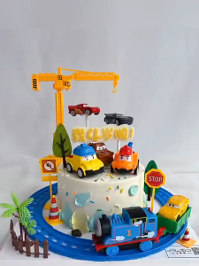 Thomas and Friend Kek Hiasan Train Railway Topper Set Birthday Train Cake Decoration 托馬斯火車軌道 蛋糕擺件