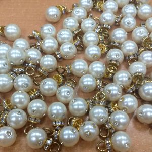 Ngọc trai nhân tạo ( giả ngọc) may trang trí lên áo10k - 5 viên