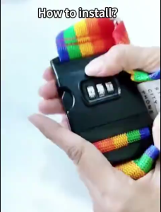 MYMYMY Adjustable Luggage Strap with Number Lock