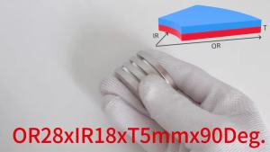 2024NdFeB Magnet Arc OR28xIR18x90degxT5mm N38 Motor Magnets Generators Wind Turbine Neodymium Permanent Rotor Segment Magnetics 4PCS