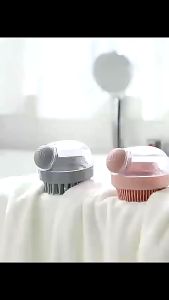 Sisir Sikat Pijat Silikon/Sisir Keramas Anti Ketombe/Sikat Mandi Hewan Premium/Sikat Sisir Pembersih Kulit Kepala Sisir Keramas Dengan Wadah Shampo Scalp Silicone Comb
